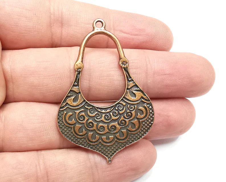 Ethnic Charms, Antique Copper Plated Charms (50x34mm) G28889