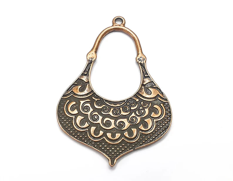 Ethnic Charms, Antique Copper Plated Charms (50x34mm) G28889