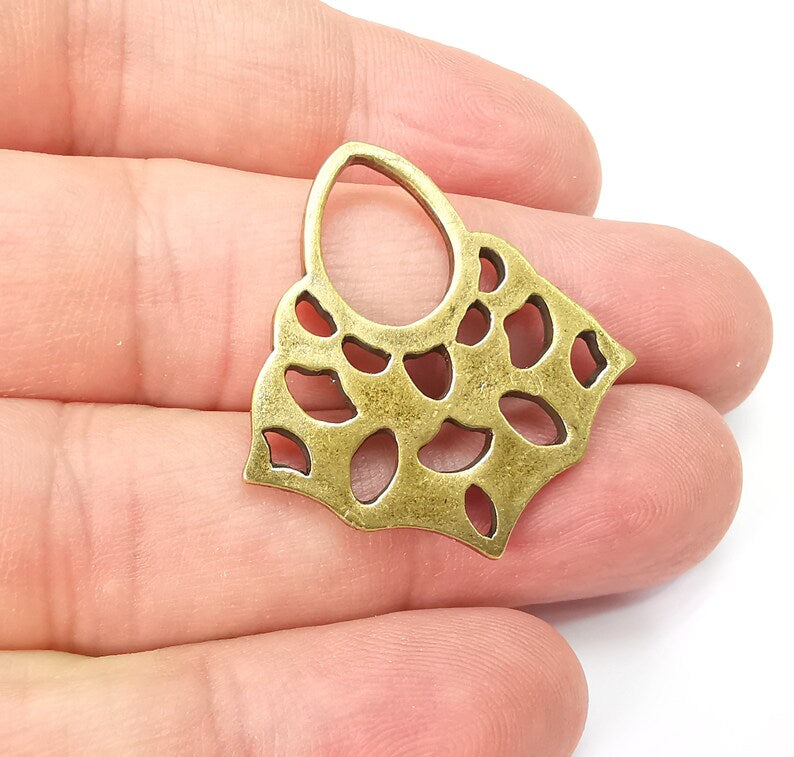 Dangle Charms, Antique Bronze Plated Charms (33x32mm) G29014