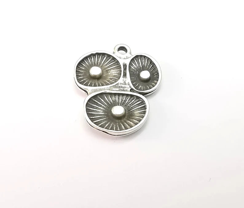 2 Coral Reef Charm, Antique Silver Plated Charms (22x19mm) G29033