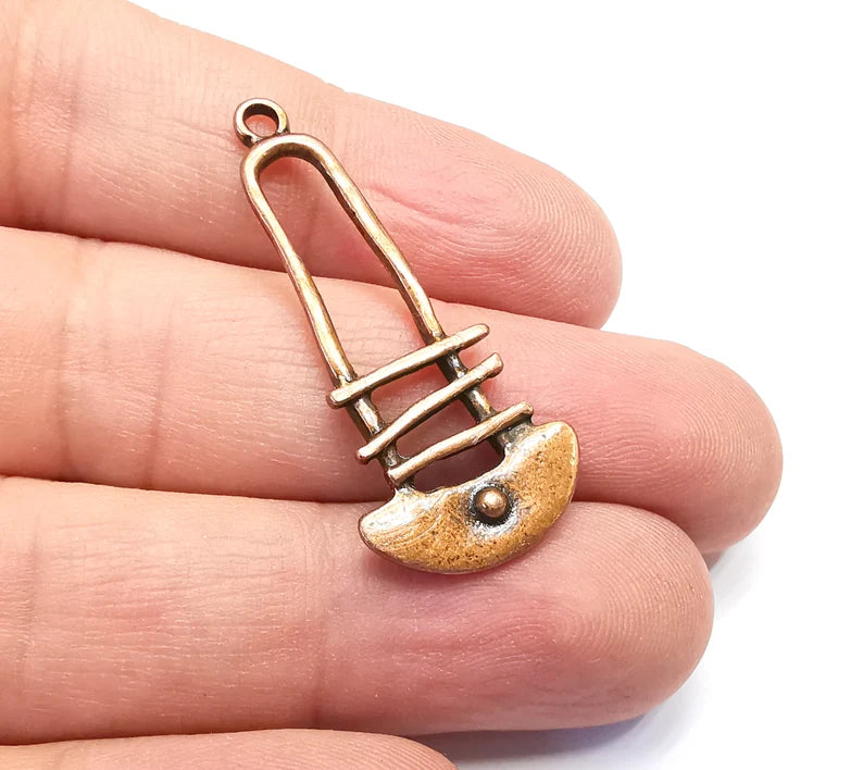 Ethnic Charms Antique Copper Plated Charms (40x18mm) G29091