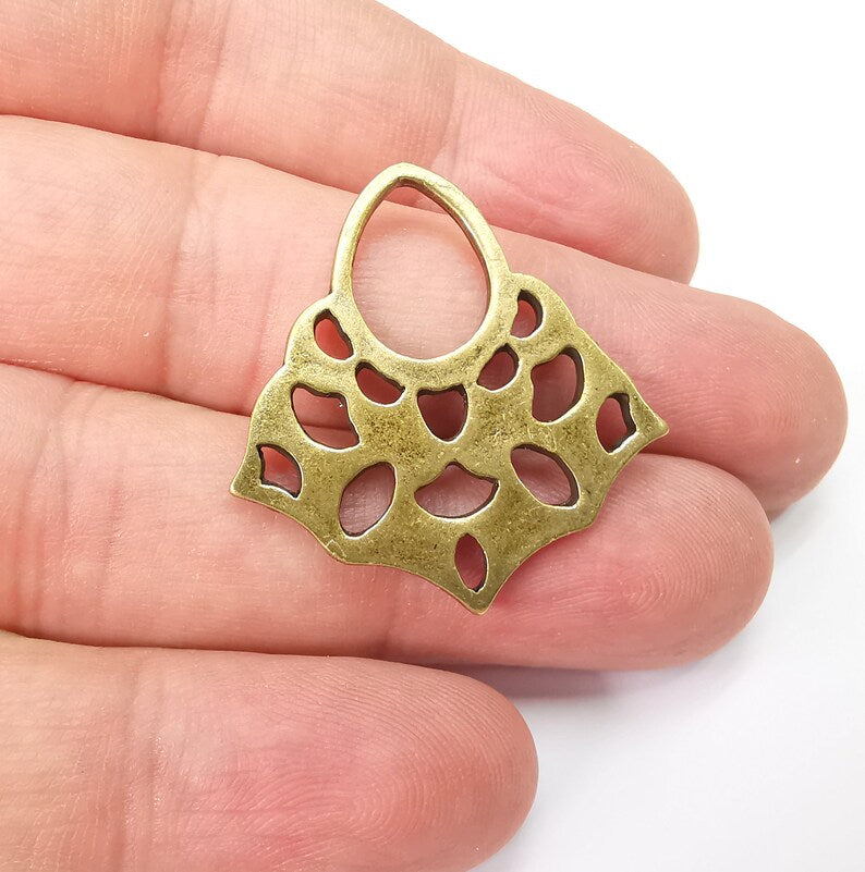 Dangle Charms, Antique Bronze Plated Charms (33x32mm) G29014