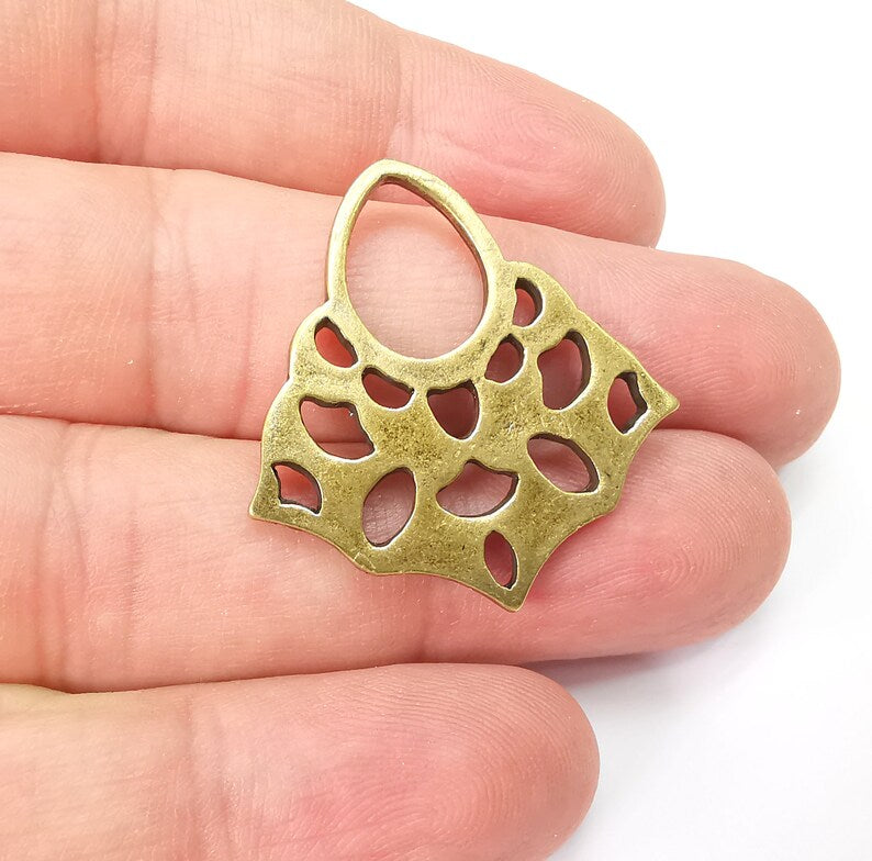 Dangle Charms, Antique Bronze Plated Charms (33x32mm) G29014