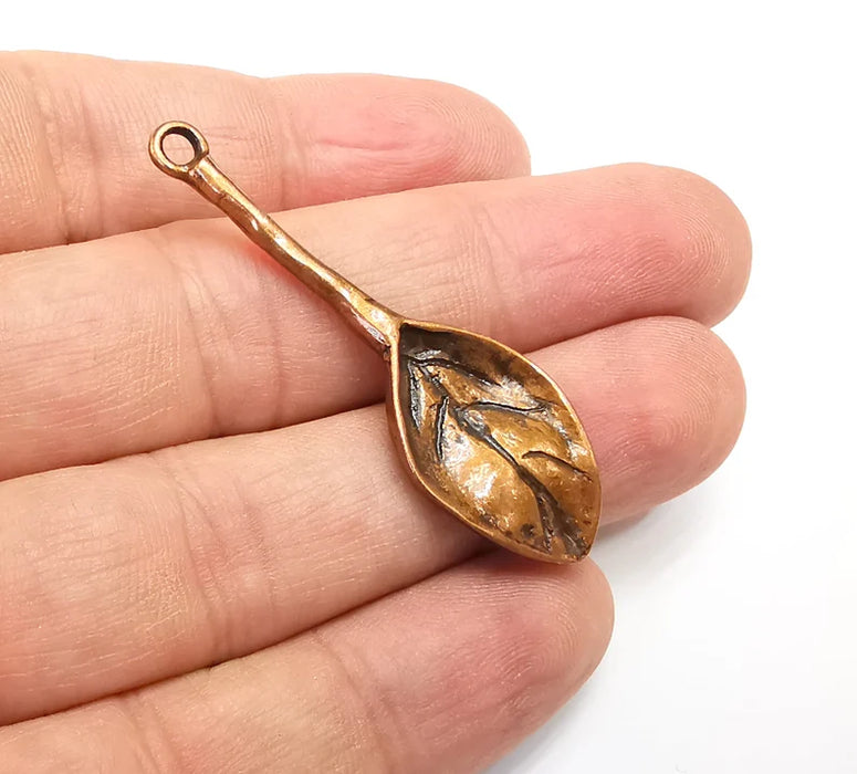 Leaf Branch Charms Antique Copper Plated Charms (51x16mm) G29114