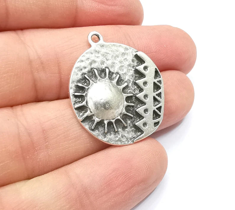 Unique Silver Charms, Antique Silver Plated (31x27mm) G29130