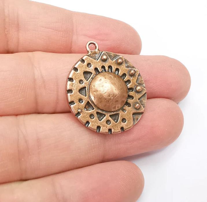 Unique Copper Charms, Antique Copper Plated (30x26mm) G29138