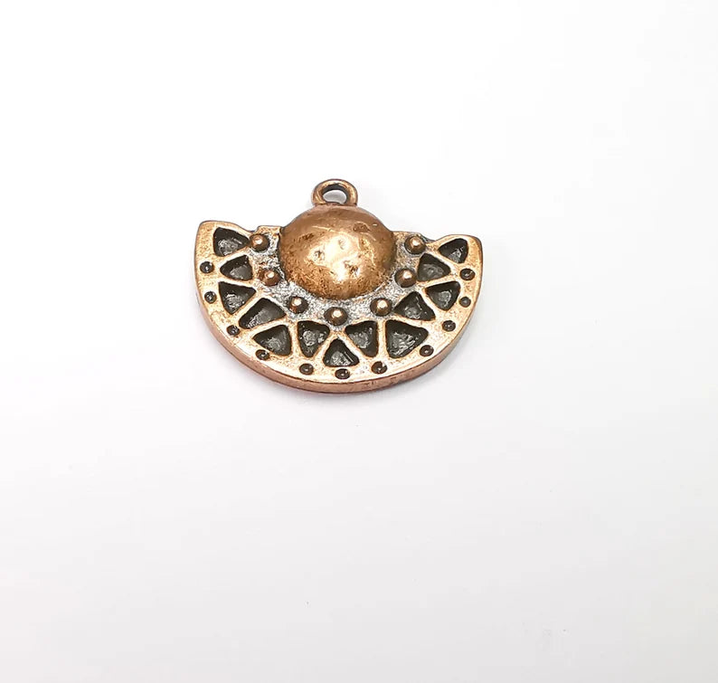 Unique Copper Charms, Antique Copper Plated (24x21mm) G29144