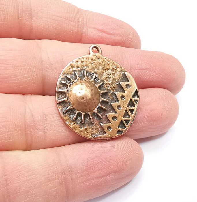 Unique Copper Charms, Antique Copper Plated (31x27mm) G29160