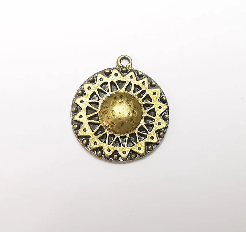 Unique Bronze Charms, Antique Bronze Plated (29x25mm) G29071