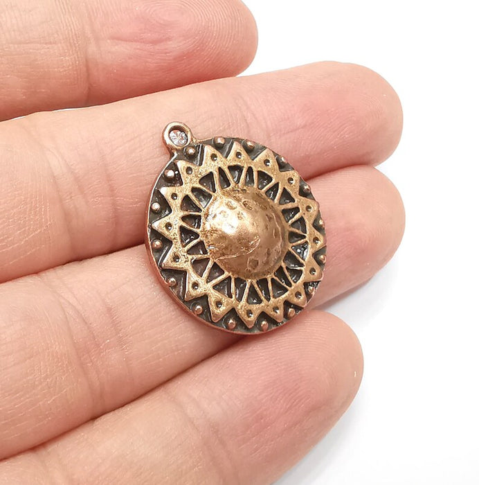 Unique Copper Charms, Antique Copper Plated (29x25mm) G29167