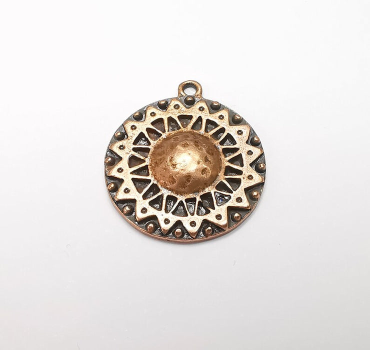 Unique Copper Charms, Antique Copper Plated (29x25mm) G29167