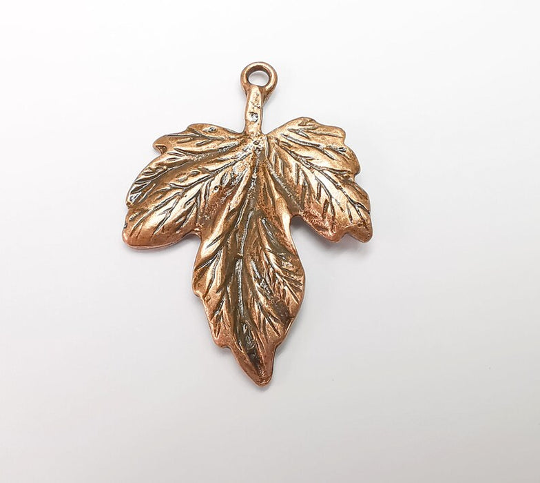 Leaf Pendant Charms Antique Copper Plated Charms (47x34mm) G29168