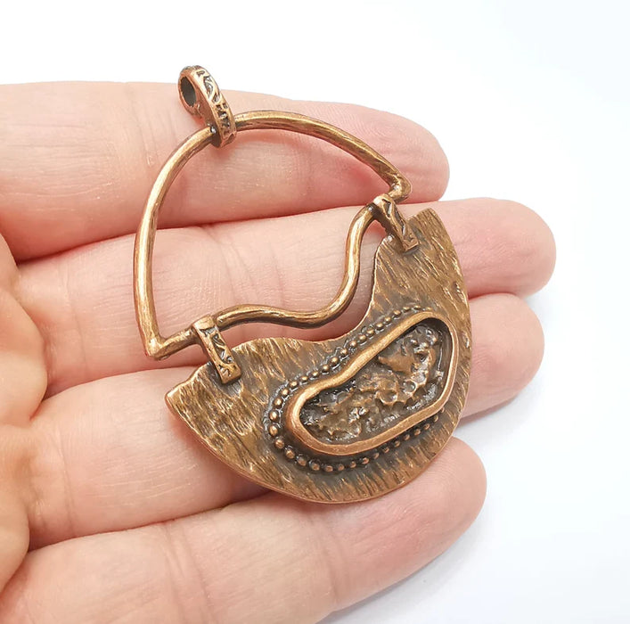 Unique Copper Pendant Antique Copper Plated (62x49mm) G29206