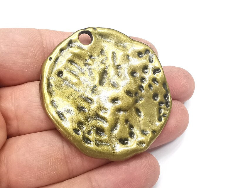 Organic Pendant, Antique Bronze Plated Pendant (52mm) G29225