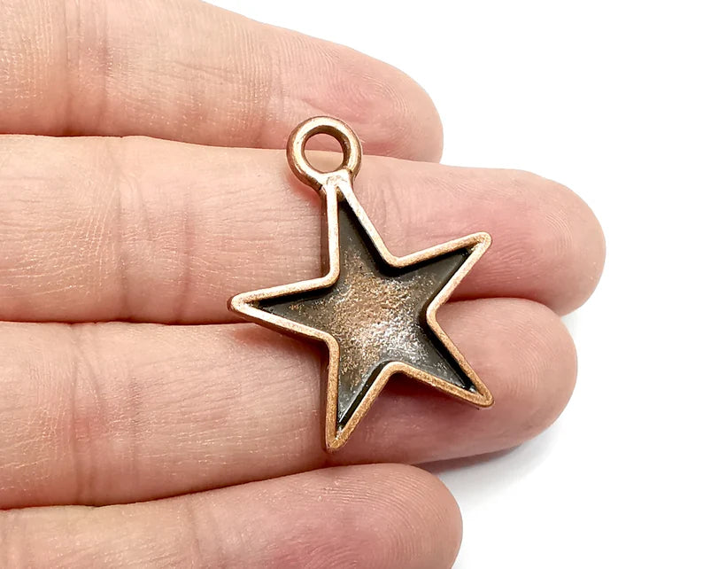 Star Charms Antique Copper Plated (33x28mm) G29050
