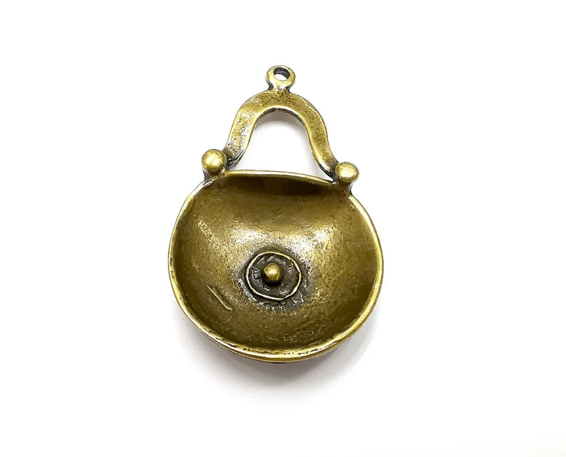 Unique Bronze Charms, Antique Bronze Plated (50x30mm) G29257