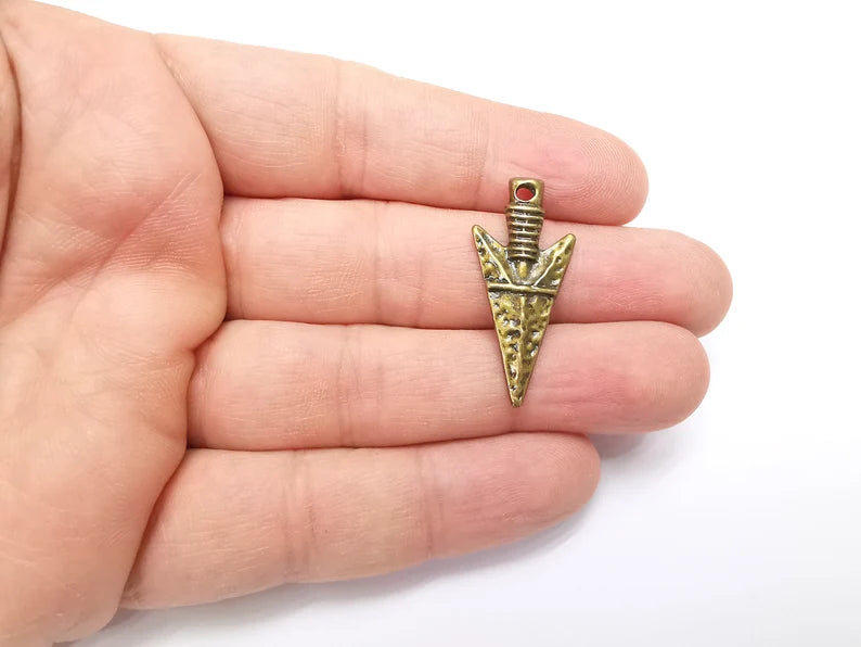 4 Antique Bronze Plated Charms (34x16mm) G29291