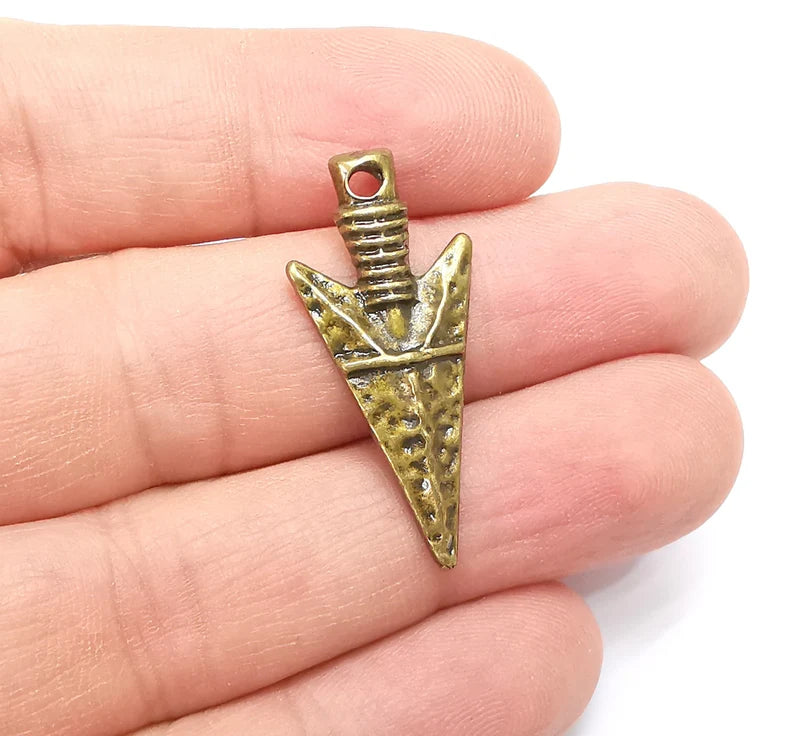 4 Antique Bronze Plated Charms (34x16mm) G29291