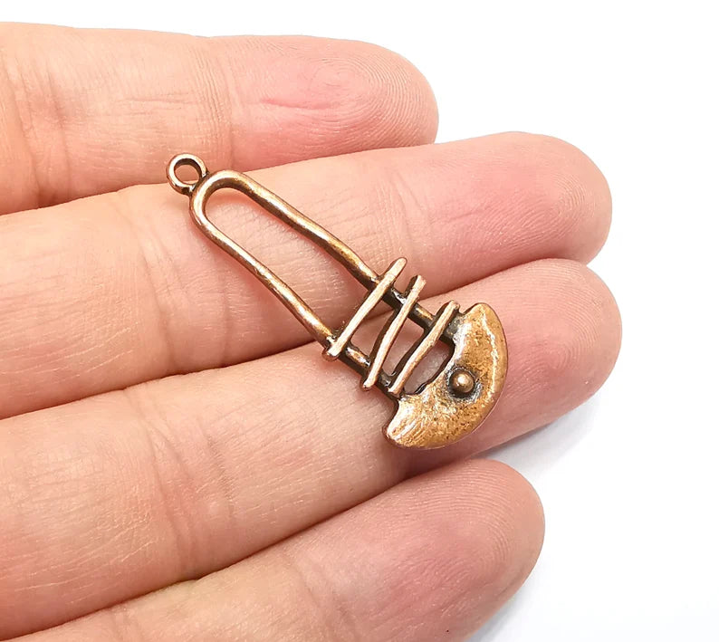 Ethnic Charms Antique Copper Plated Charms (40x18mm) G29091