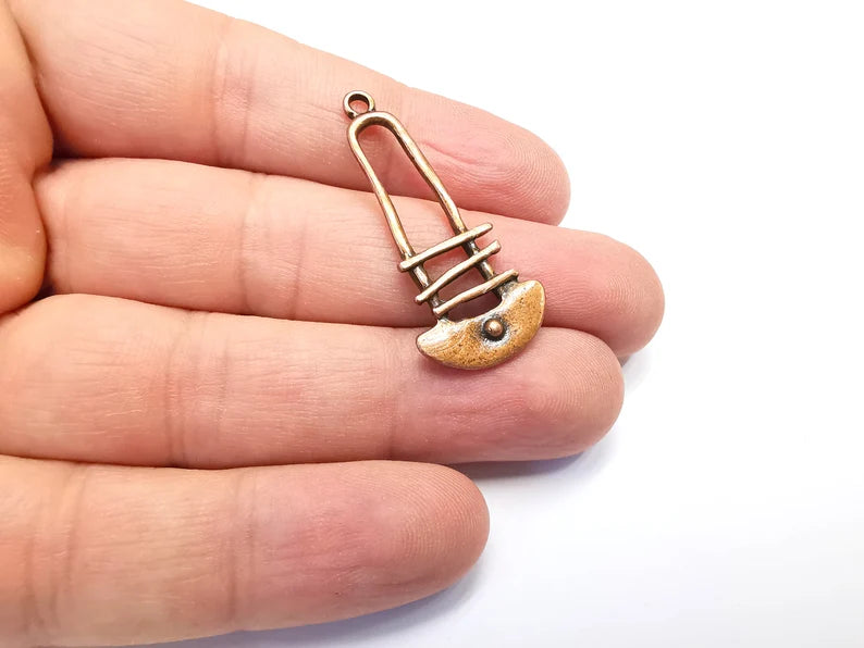 Ethnic Charms Antique Copper Plated Charms (40x18mm) G29091