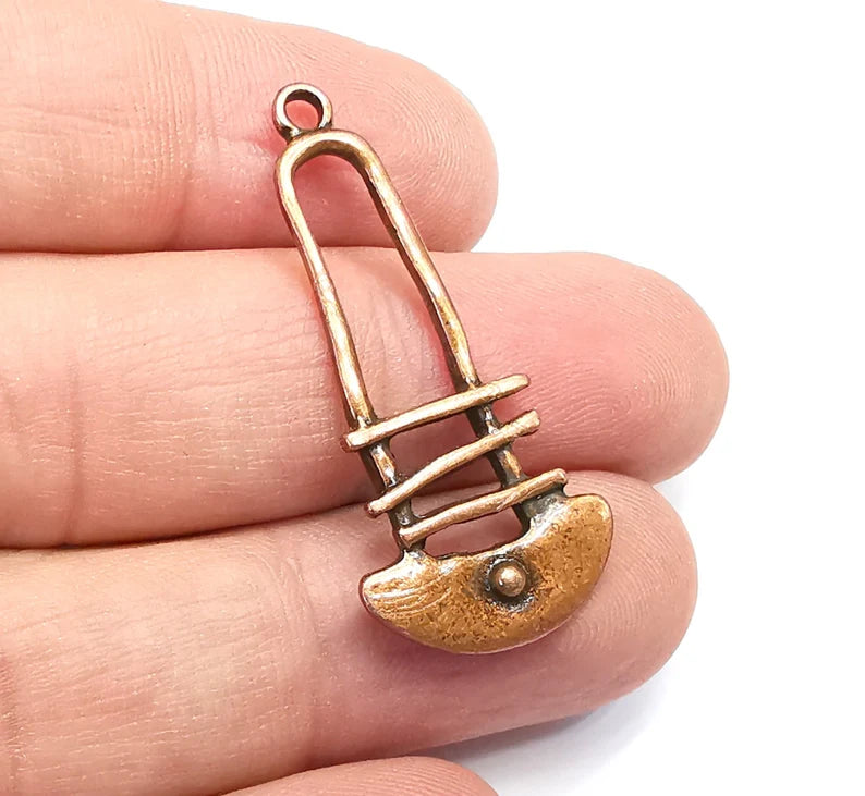 Ethnic Charms Antique Copper Plated Charms (40x18mm) G29091