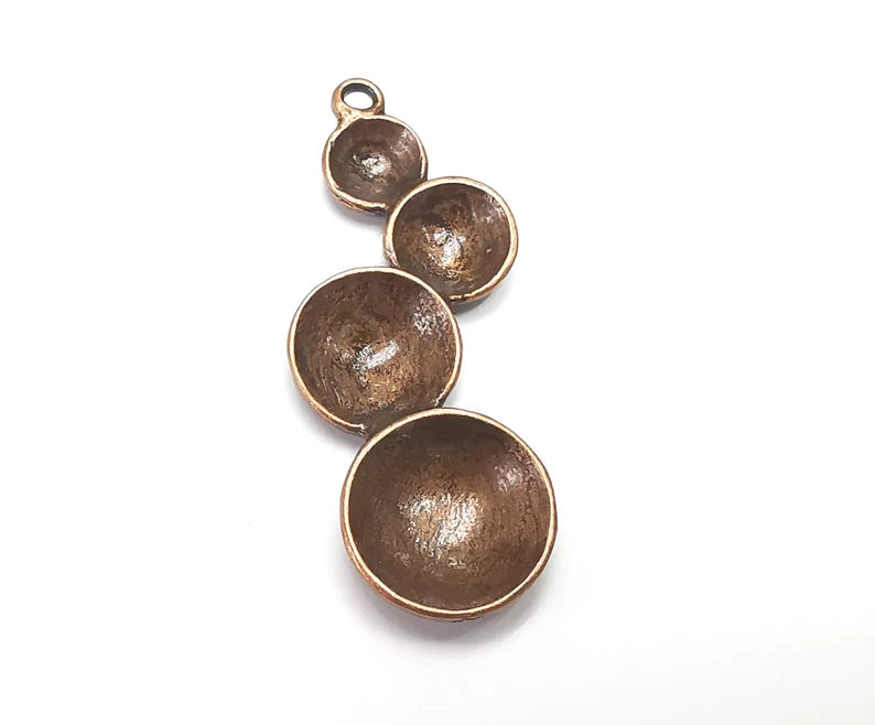 Cups Antique Copper Charms, Antique Copper Plated (50mm) G34018
