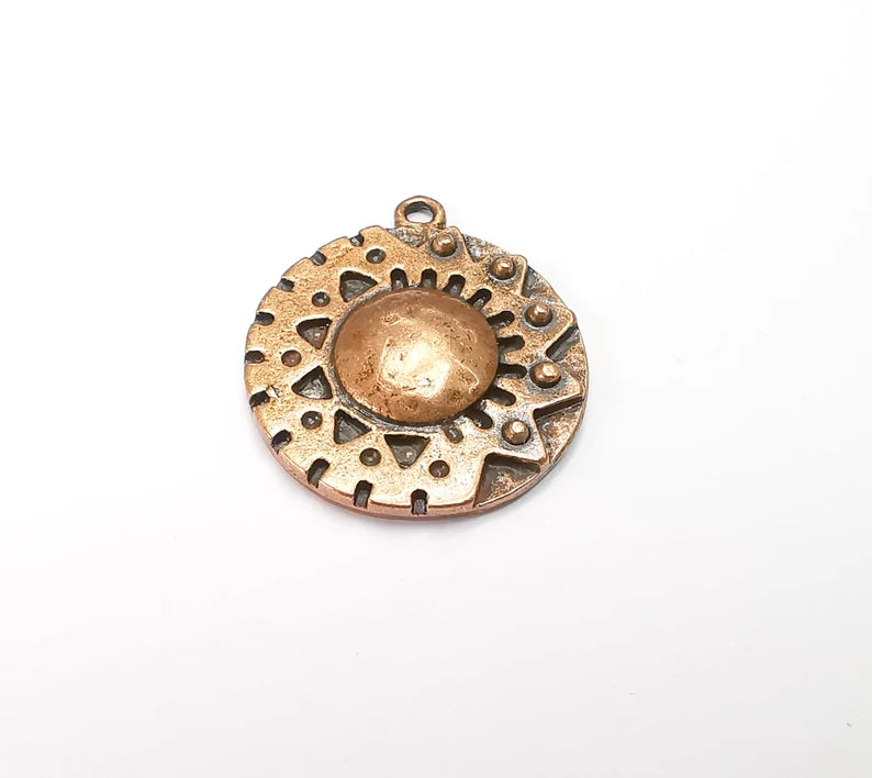 Unique Copper Charms, Antique Copper Plated (30x26mm) G29138