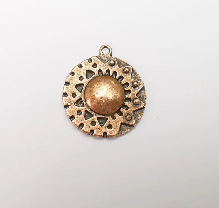 Unique Copper Charms, Antique Copper Plated (30x26mm) G29138