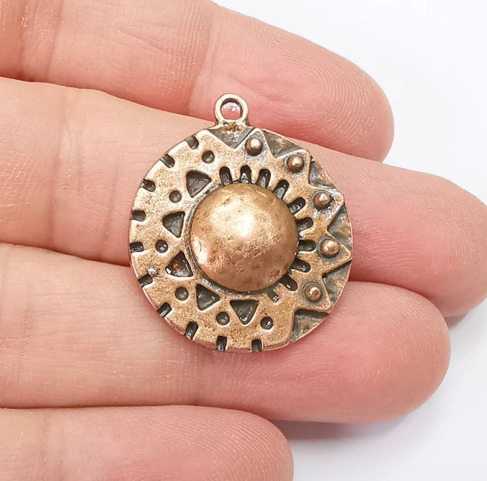 Unique Copper Charms, Antique Copper Plated (30x26mm) G29138