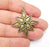 Star Charms, Antique Bronze Plated Charms (43x40mm) G29228