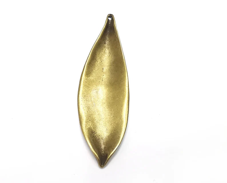 Leaf Charms Pendant, Antique Bronze Plated (81x24mm) G29463