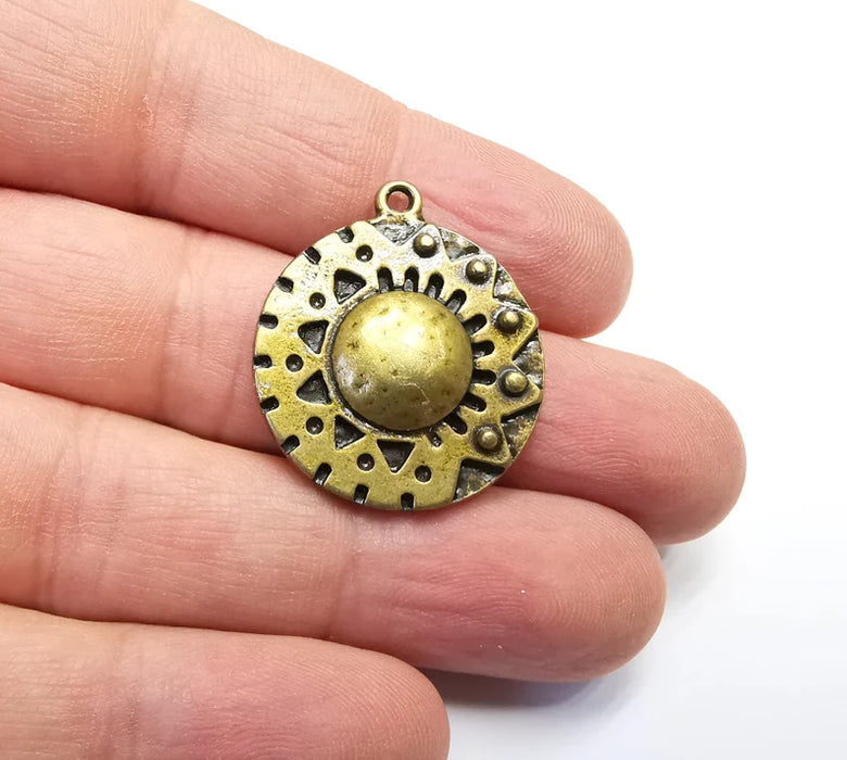 Unique Bronze Charms, Antique Bronze Plated (30x26mm) G29255