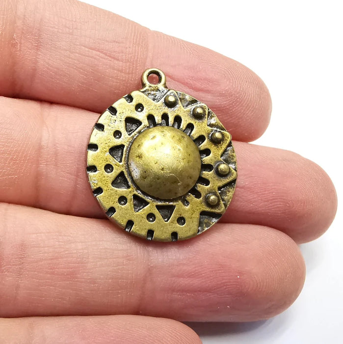 Unique Bronze Charms, Antique Bronze Plated (30x26mm) G29255