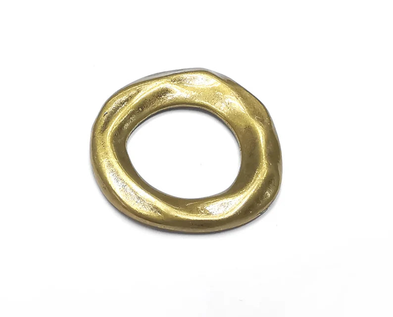 Circle Hoop Charms Findings, Antique Bronze Plated Findings (31mm) G29259