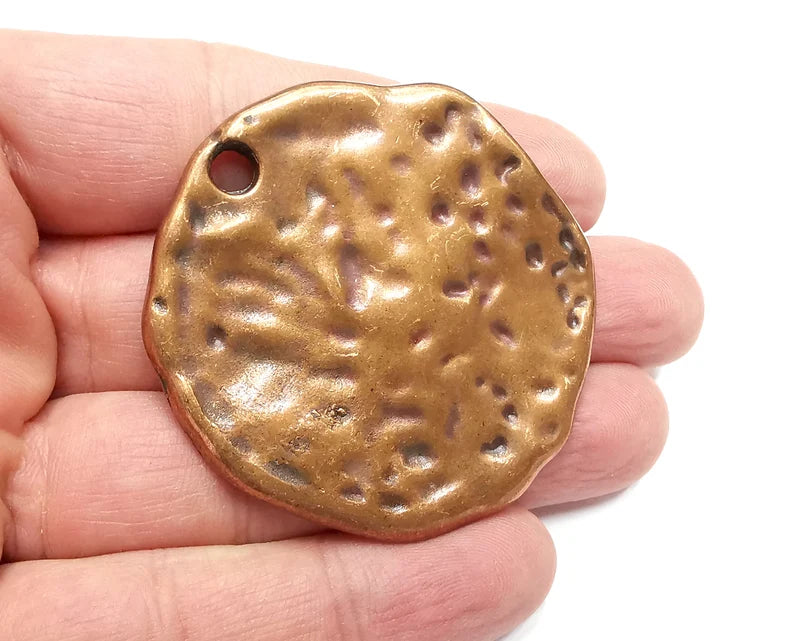 Organic Pendant, Antique Copper Plated Pendant (52mm) G29476