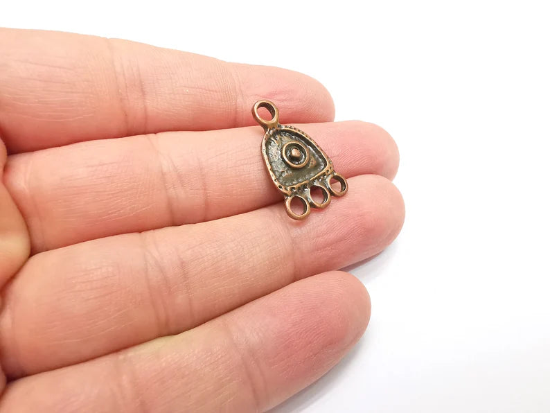 2 Copper Plated Charms Connector Antique Copper Plated (25x15mm) G29296