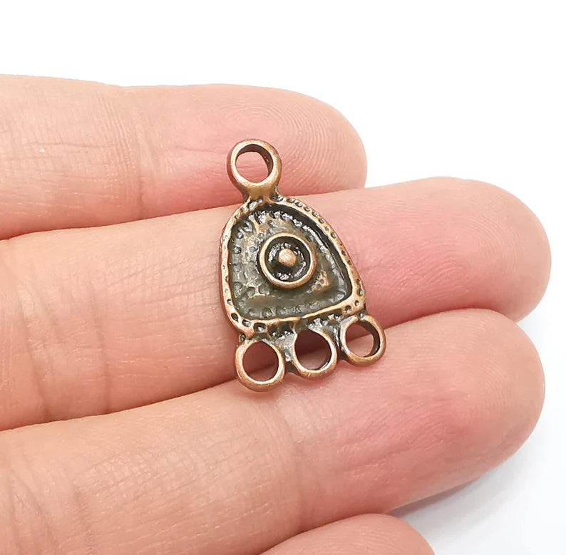 2 Copper Plated Charms Connector Antique Copper Plated (25x15mm) G29296