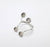 Wrap Ring Setting Blank Cabochon Mounting Adjustable Resin Ring Base Bezel Mosaic Ring, Antique Silver Plated Brass (6mm bezel) G29646