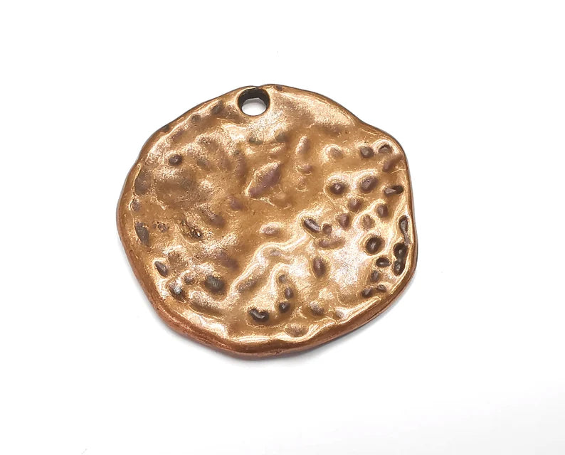 Organic Pendant, Antique Copper Plated Pendant (52mm) G29476