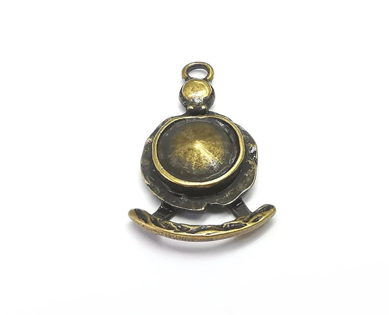 Ethnic Charms, Antique Bronze Plated Charms (30x18mm) G29630