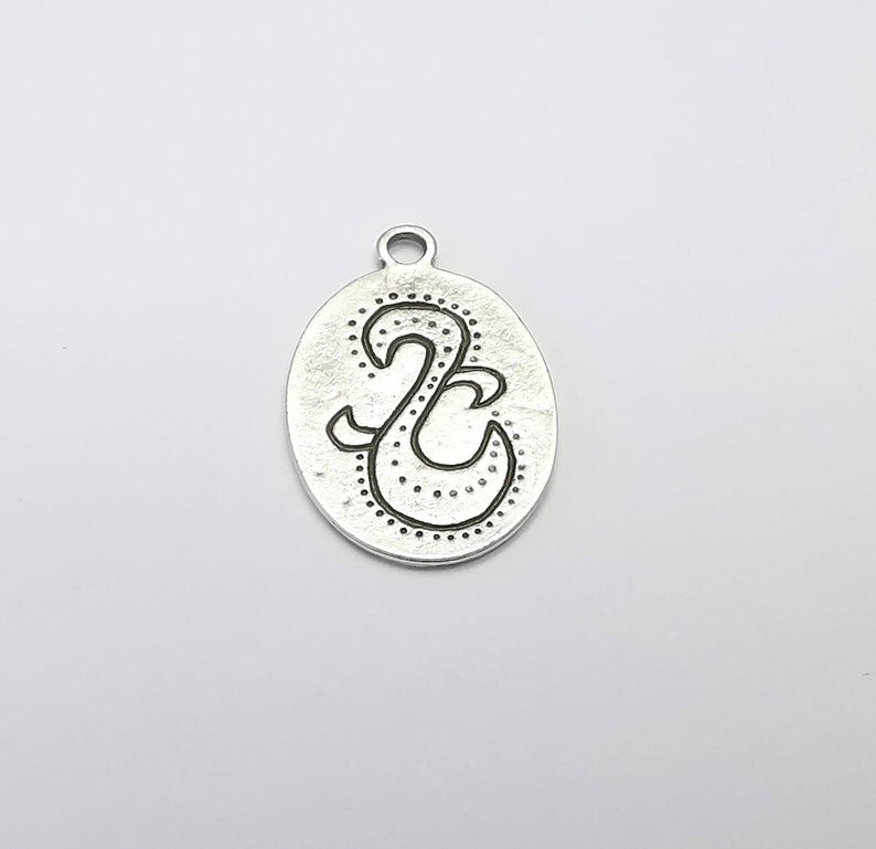 2 Silver Plated Charms Antique Silver Plated Charms (25x16mm) G29689