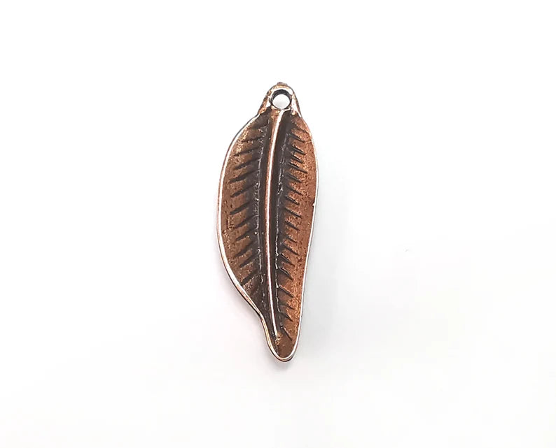 4 Leaf Charms Antique Copper Plated Charms (35x12mm) G29706