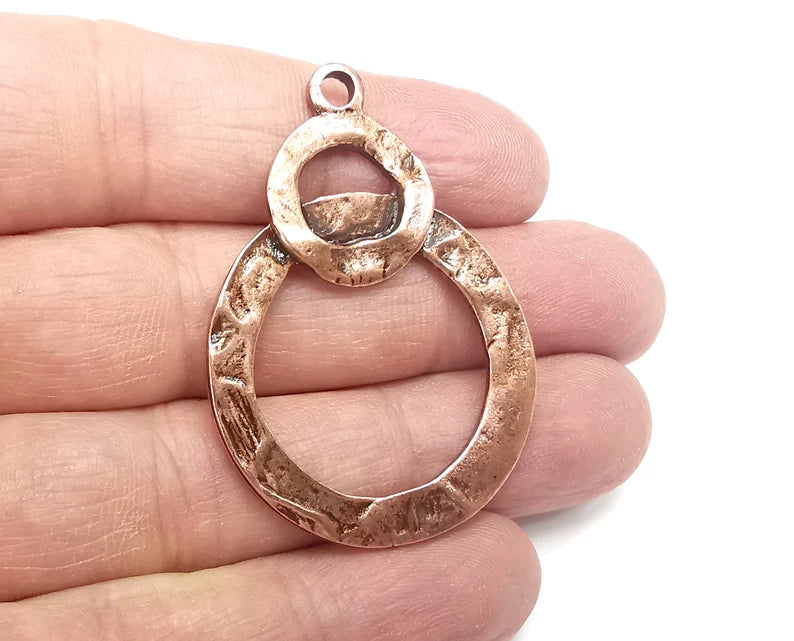 Ethnic Organic Charms Antique Copper Plated Charms (49x35mm) G29709