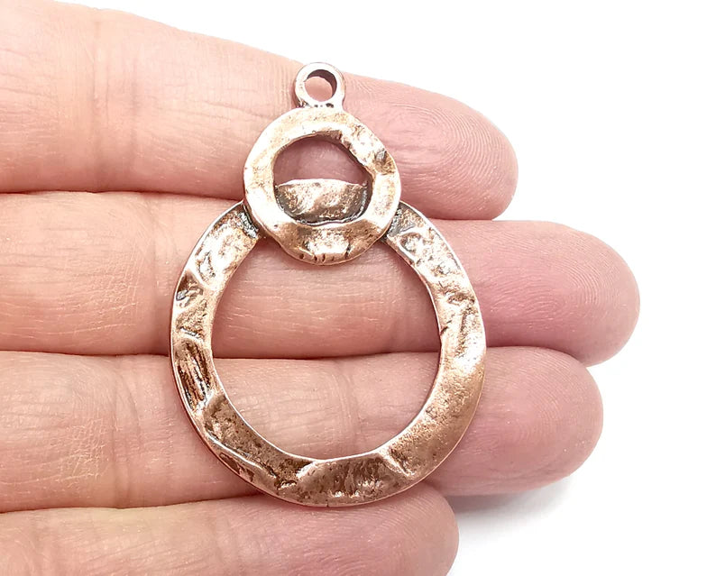 Ethnic Organic Charms Antique Copper Plated Charms (49x35mm) G29709