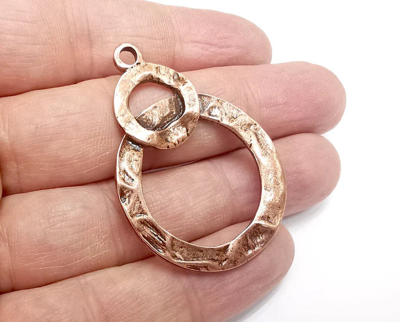 Ethnic Organic Charms Antique Copper Plated Charms (49x35mm) G29709