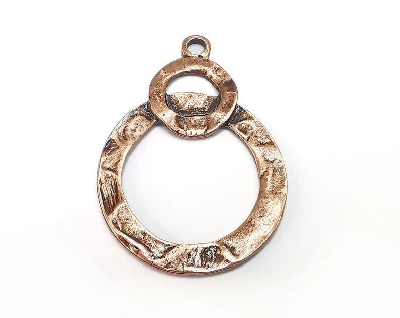 Ethnic Organic Charms Antique Copper Plated Charms (49x35mm) G29709