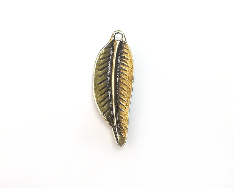 4 Leaf Charms Antique Bronze Plated Charms (35x12mm) G29745