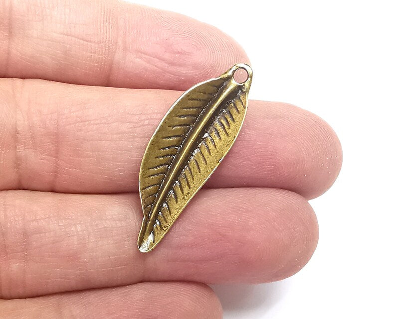 4 Leaf Charms Antique Bronze Plated Charms (35x12mm) G29745