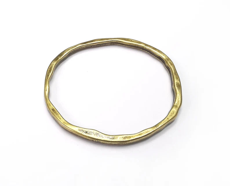 Big Round Circle Jewelry Findings Antique Bronze Plated Organic