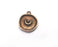 2 Crescent Moon Round Charms Antique Copper Plated Charm (20x17mm) G29774